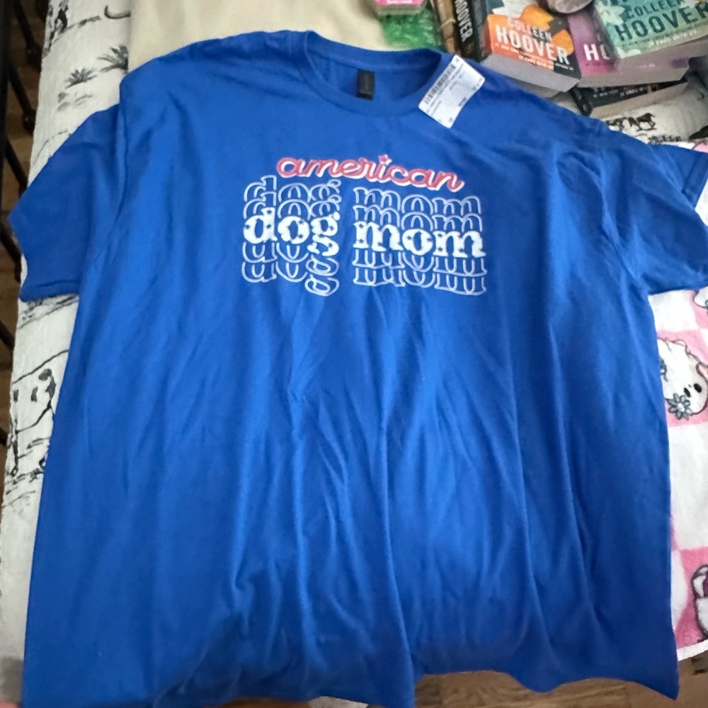 Blue "American Mom" Graphic Tee - Women's Casual Top